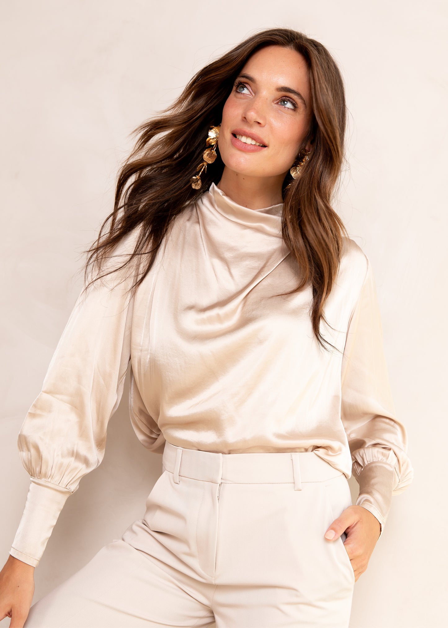 Teske Ls Blouse Beige