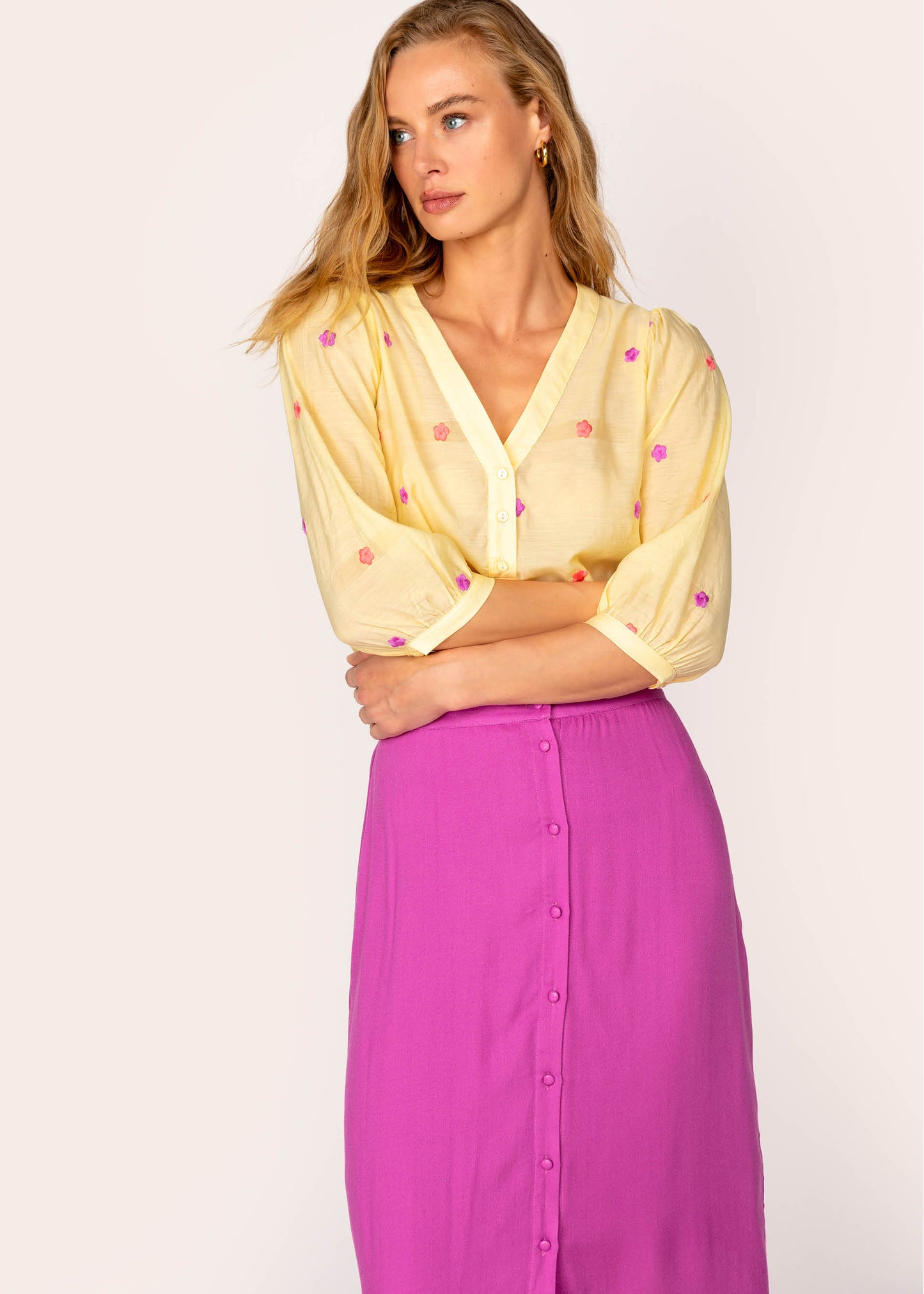Maizie Maxi Skirt Pink Orchid