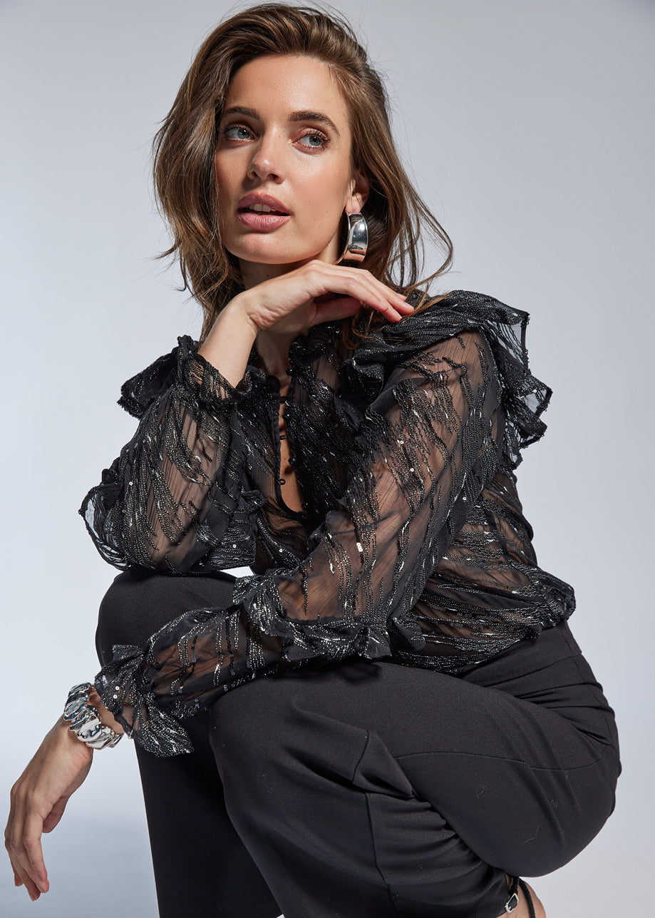 Belva Blouse Zwart