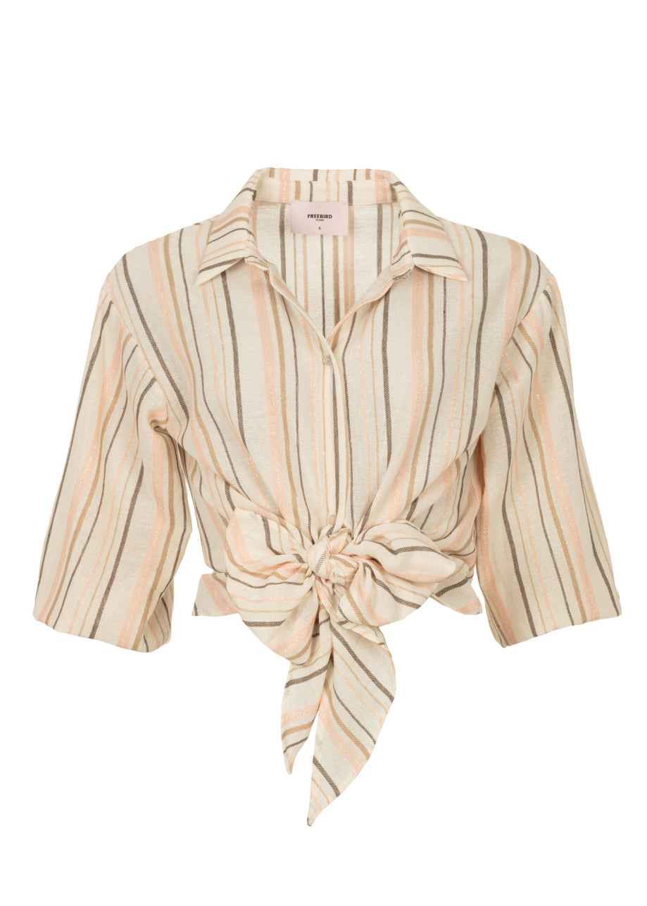 Bennie Ls Blouse Mist pink stripe