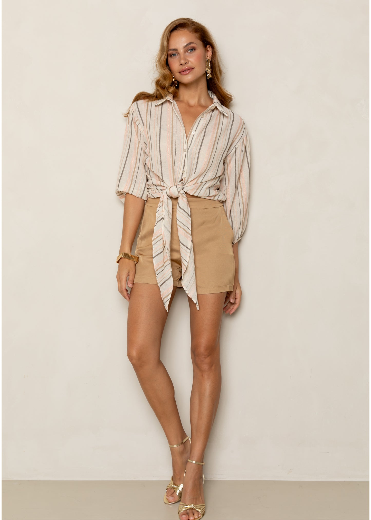 Bennie Ls Blouse Mist pink stripe