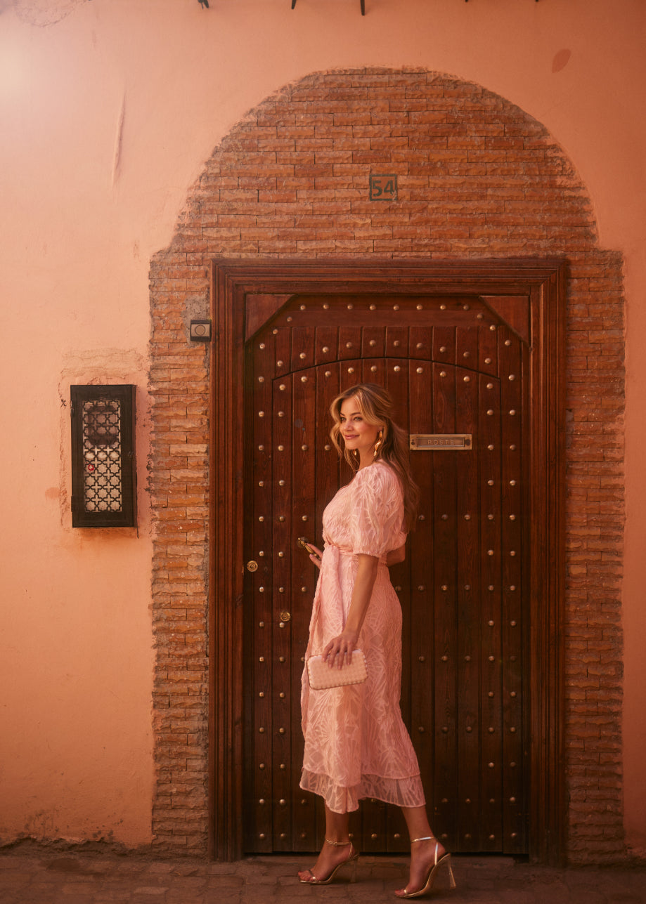 Blossom Layer Jurk Licht Roze