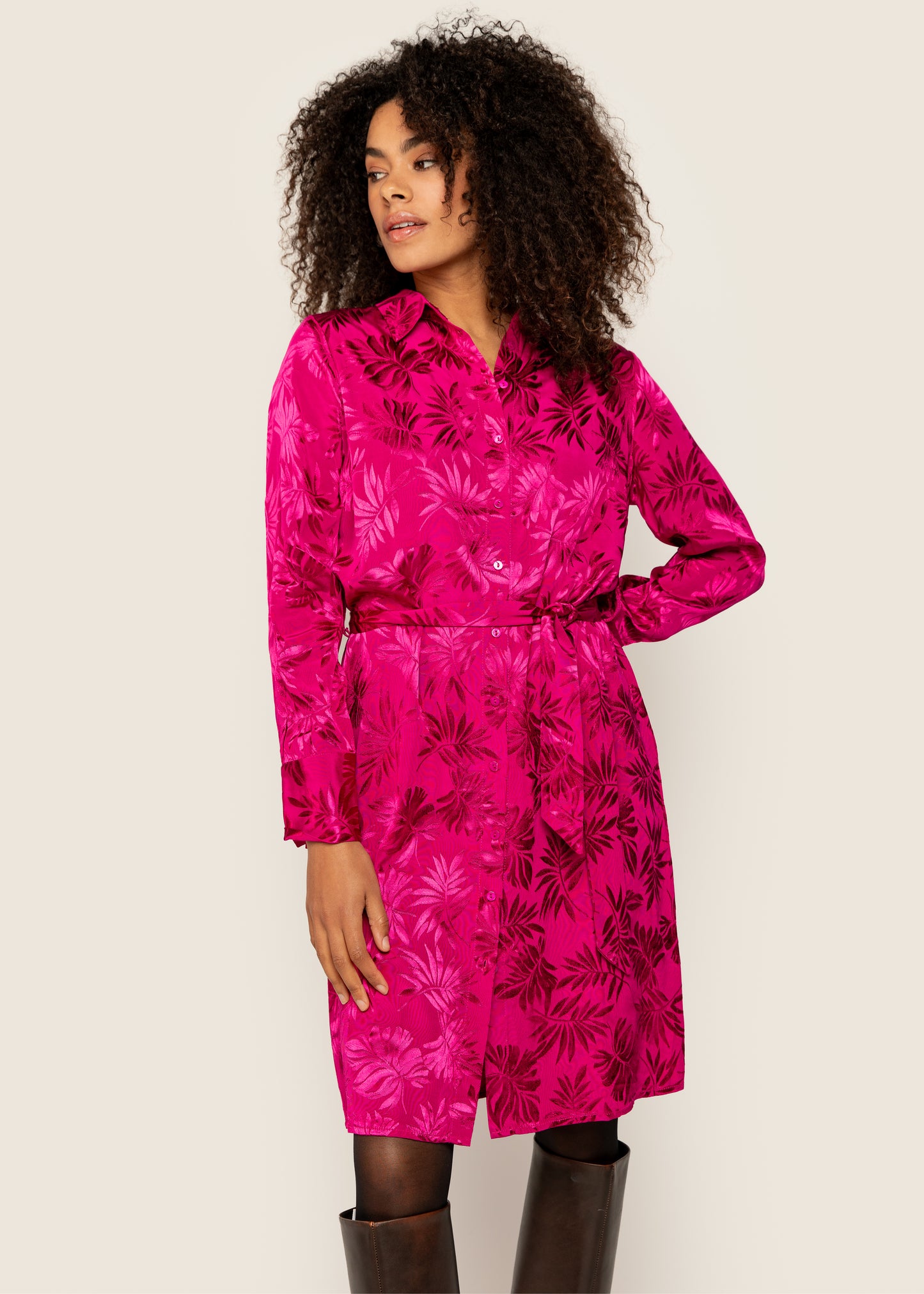 Damina Dress Raspberry rose