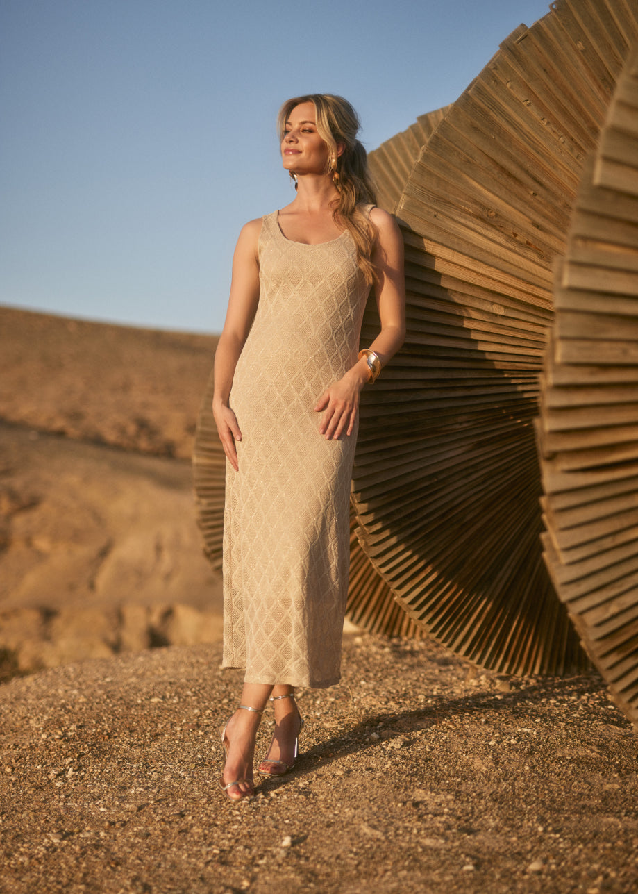 Delphina Dress Beige