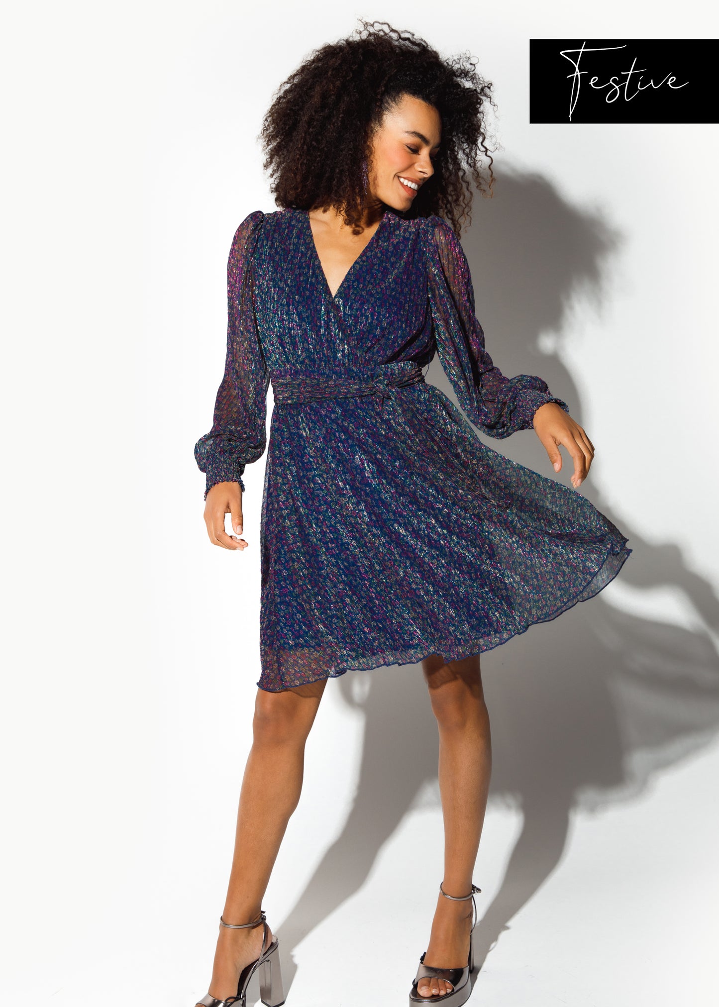 Dyde Dress Festive blue