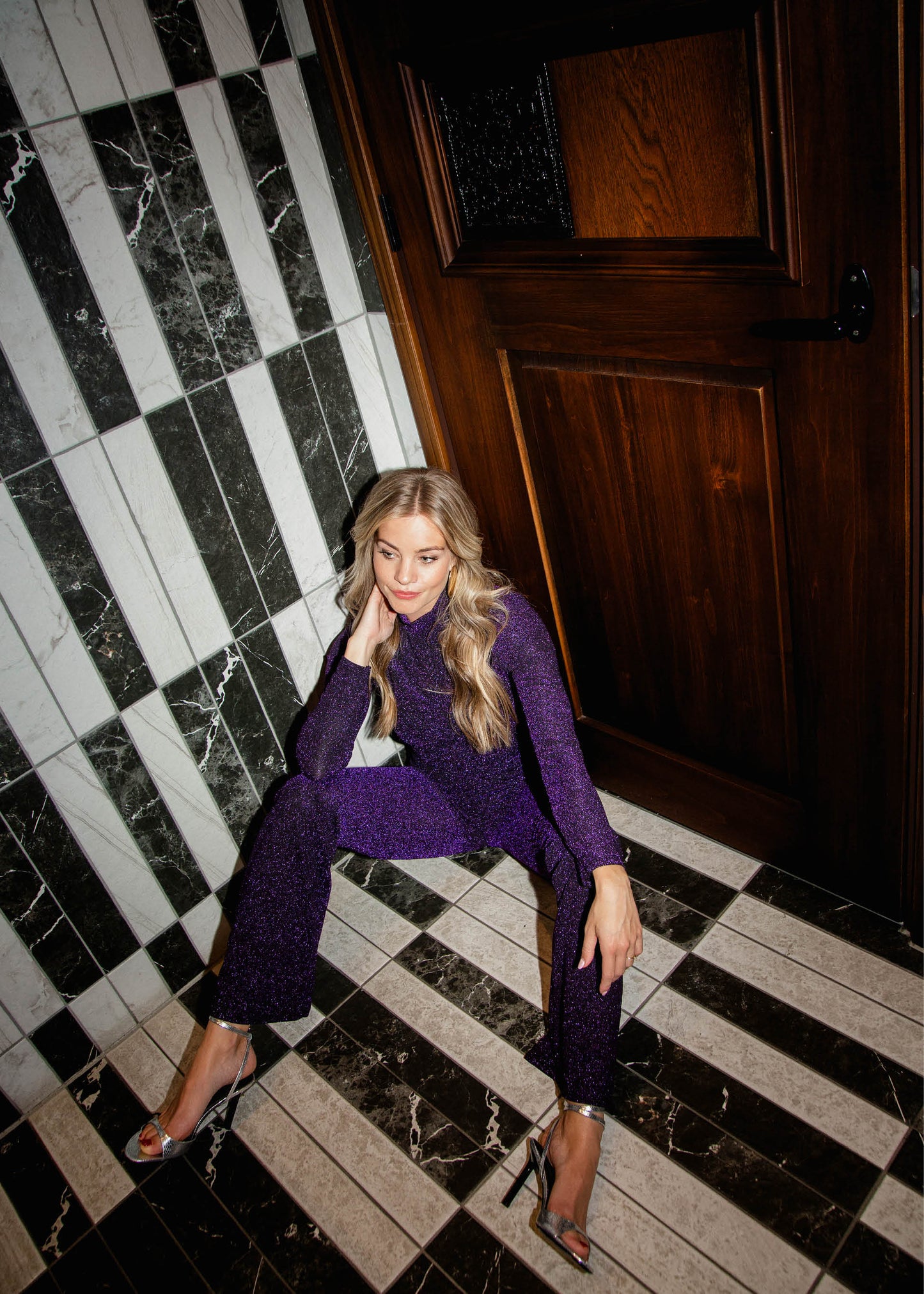 Baely Pants Shiny Purple