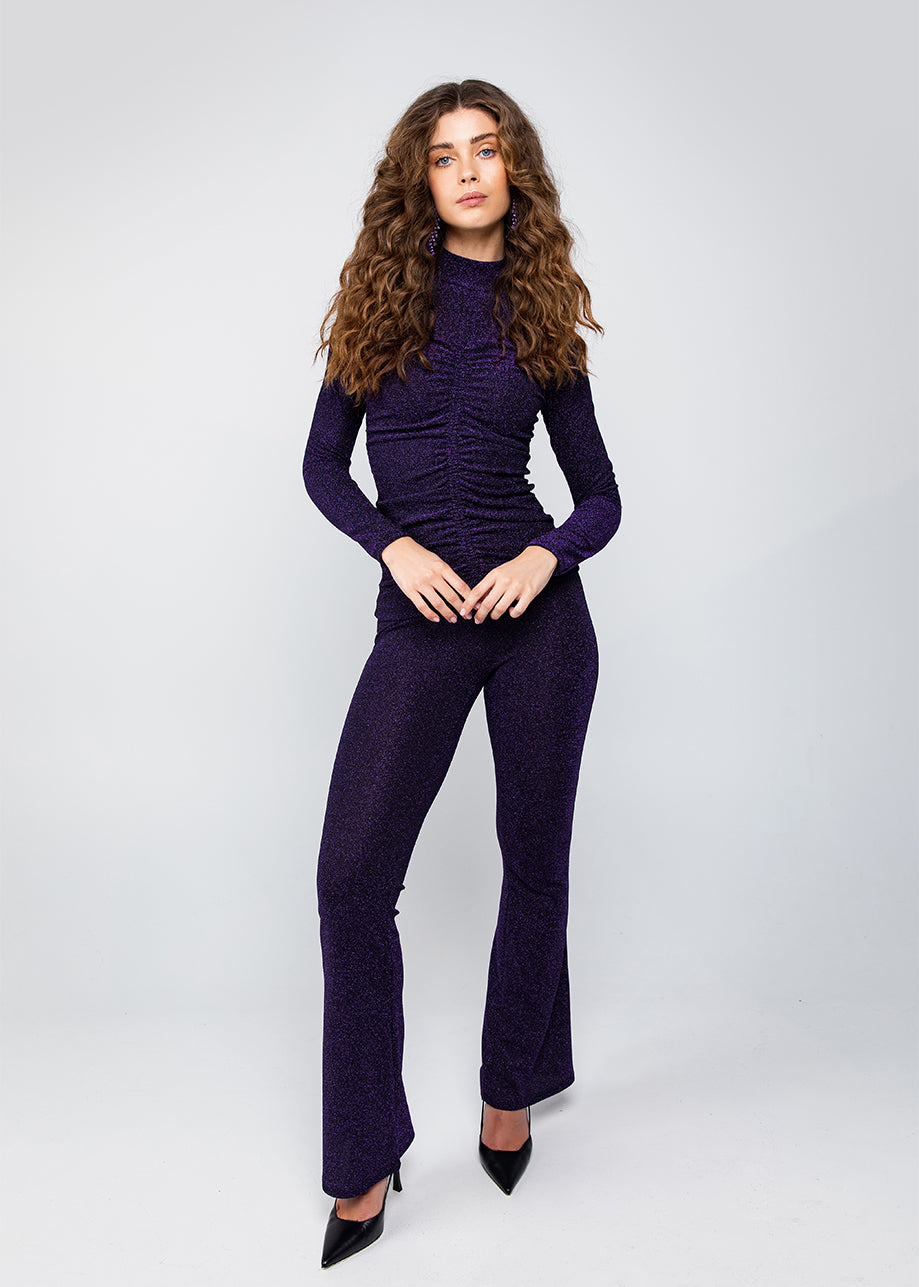 Baely Pants Shiny Purple