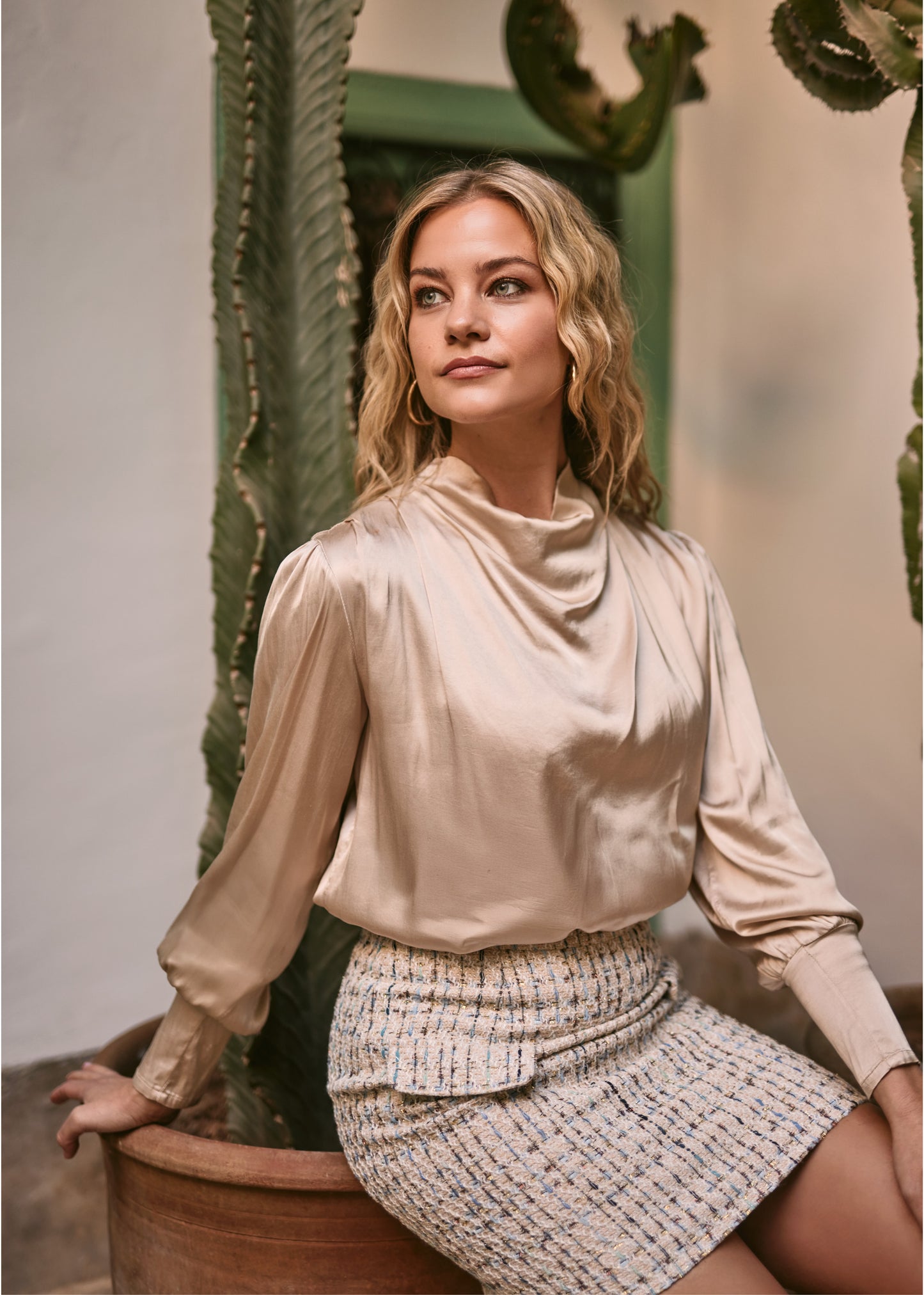 Teske Ls Blouse Beige