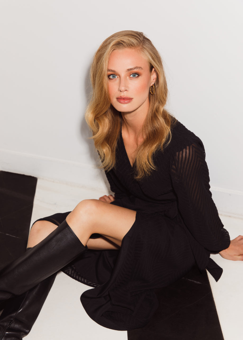 Blossom Midi Dress Black