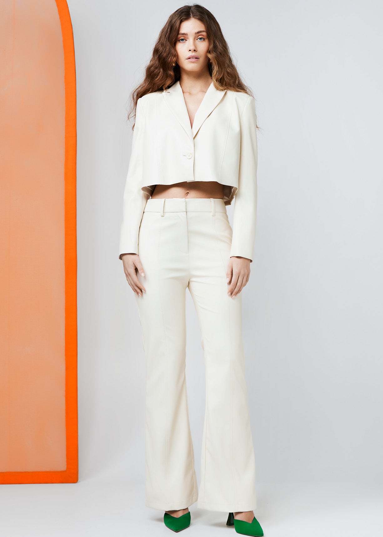 Kendris Pu Blazer Off White