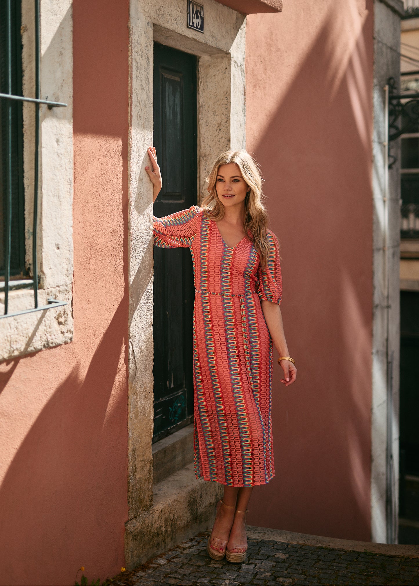 Gala Dress Multi Coral