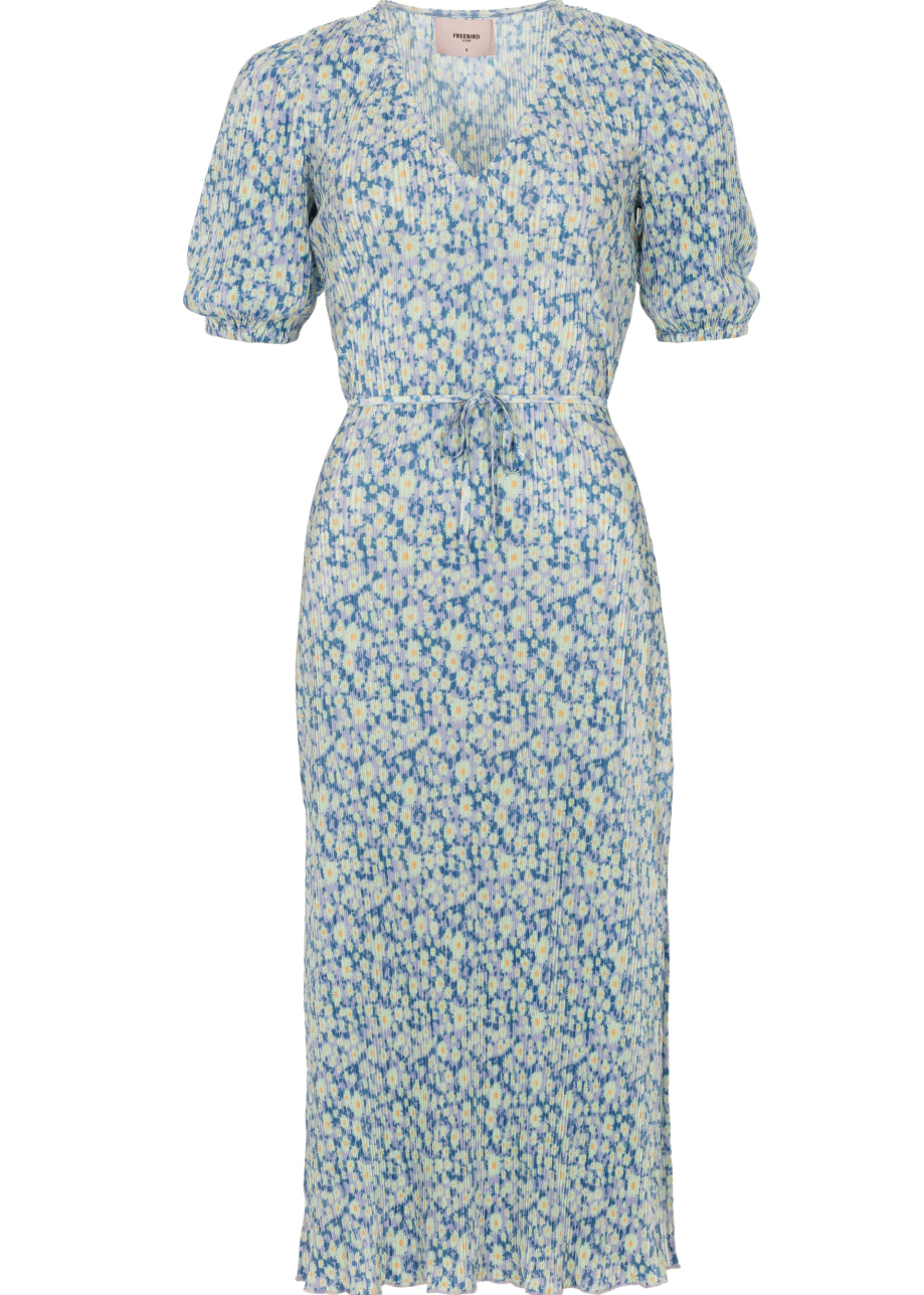 Gayla Midi Dress Flower blue