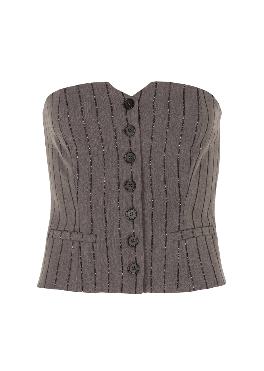 Gisele Gilet Grijs