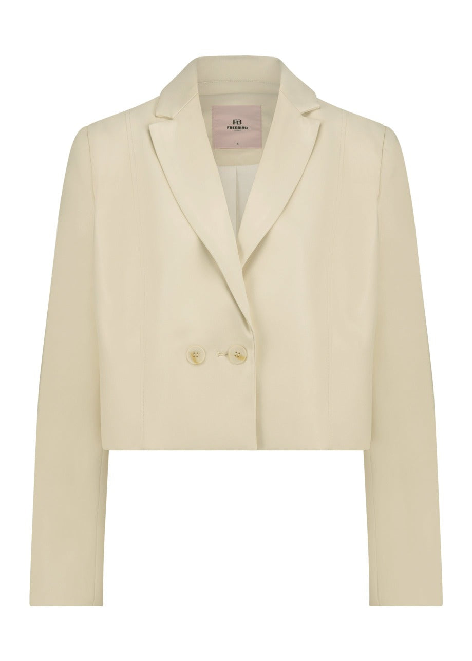 Kendris Pu Blazer Off White
