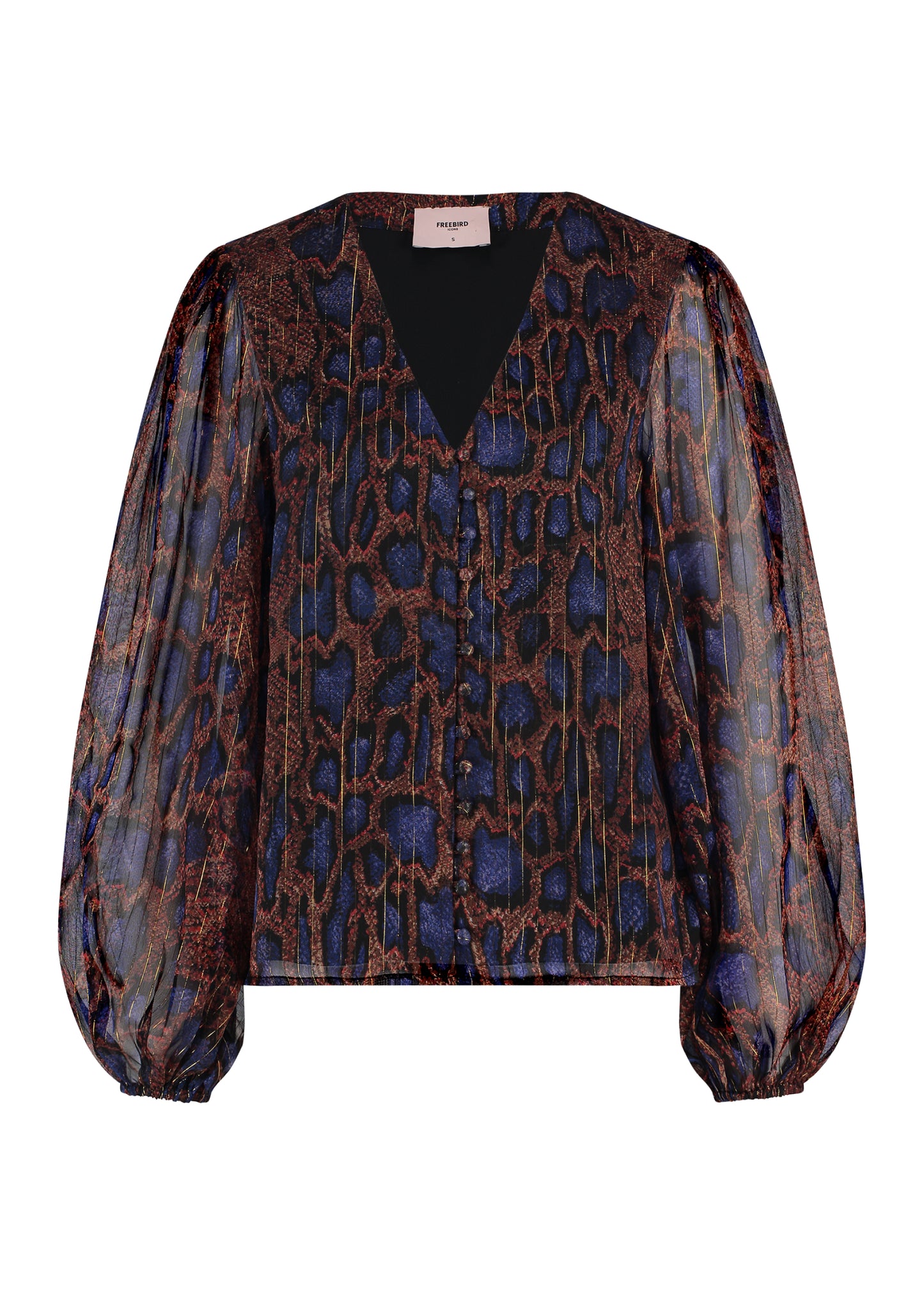 Leandra Blouse Snake Brown