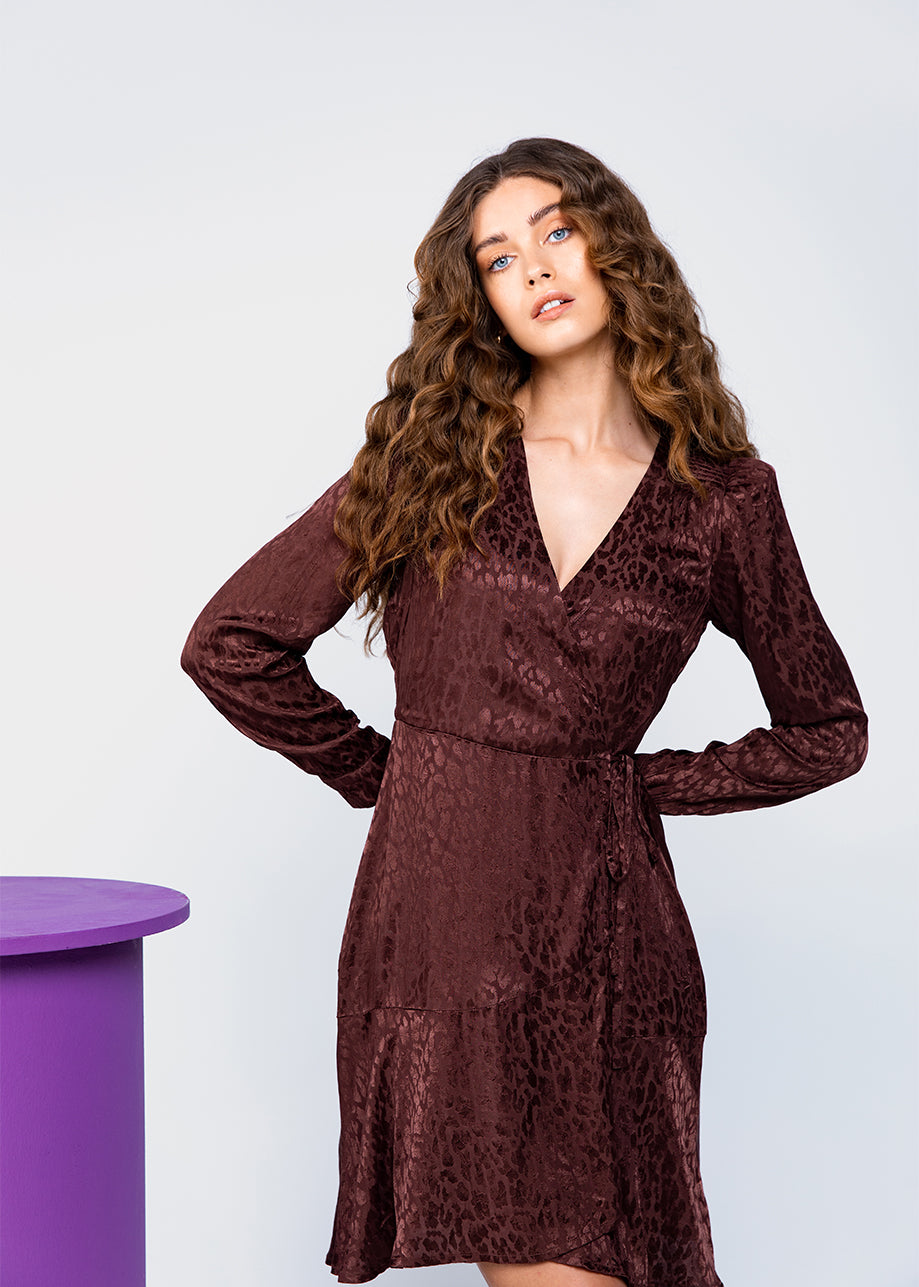 Marinda Dress Snake Brown