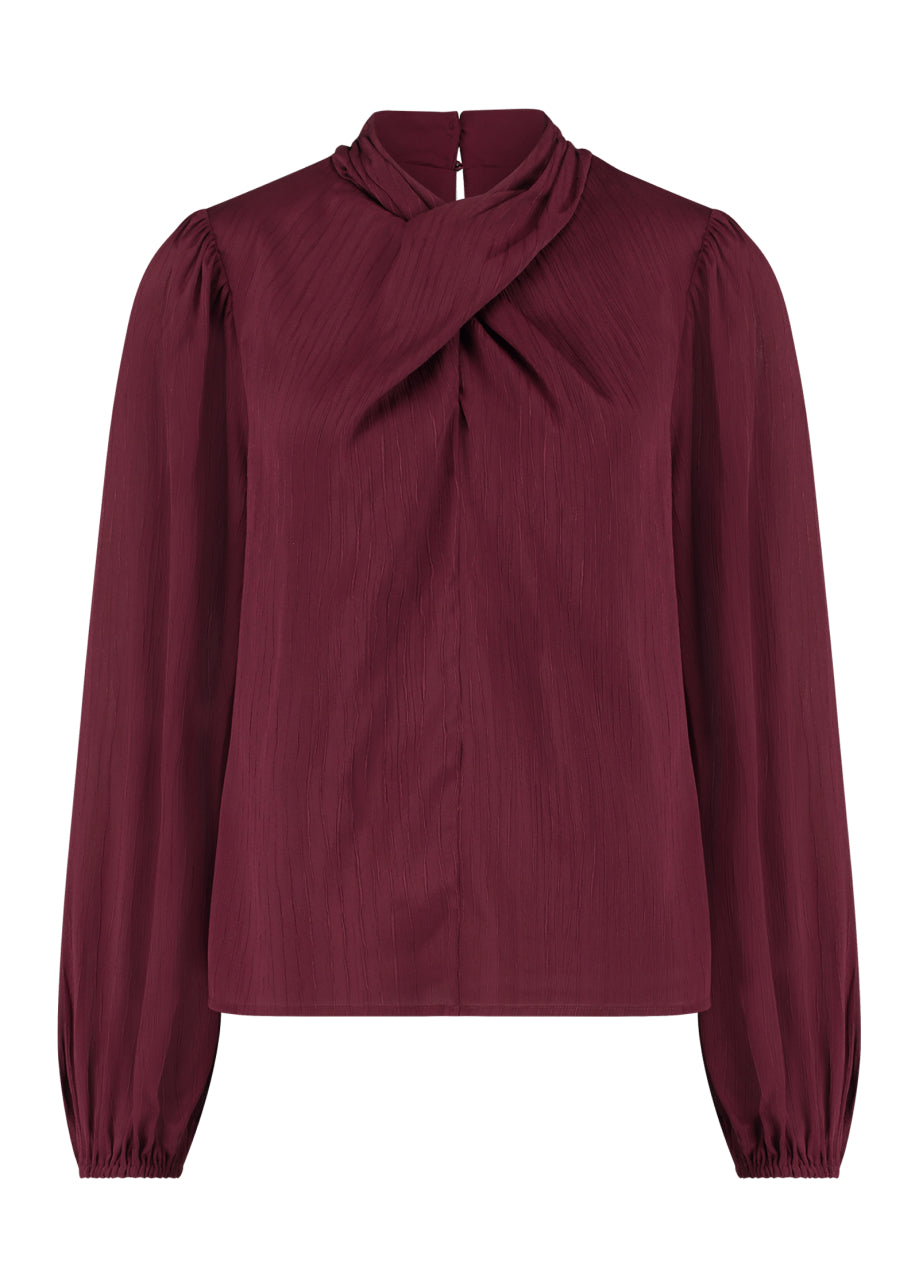 Mel Blouse Burgundy