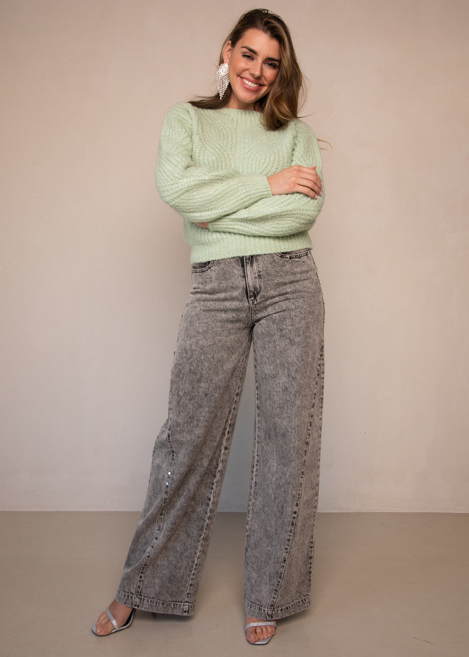 Melody Jeans stud Grey wash