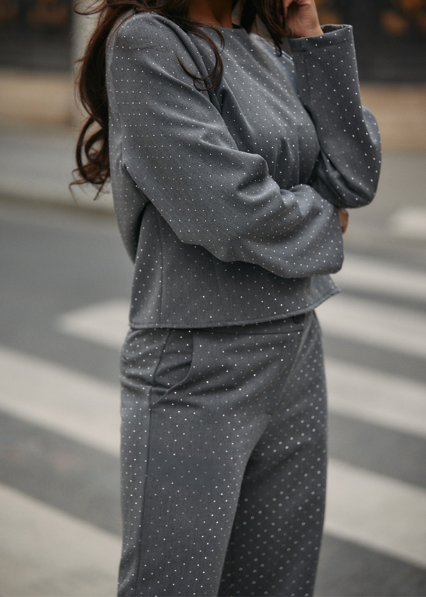Zarifa Top Grey