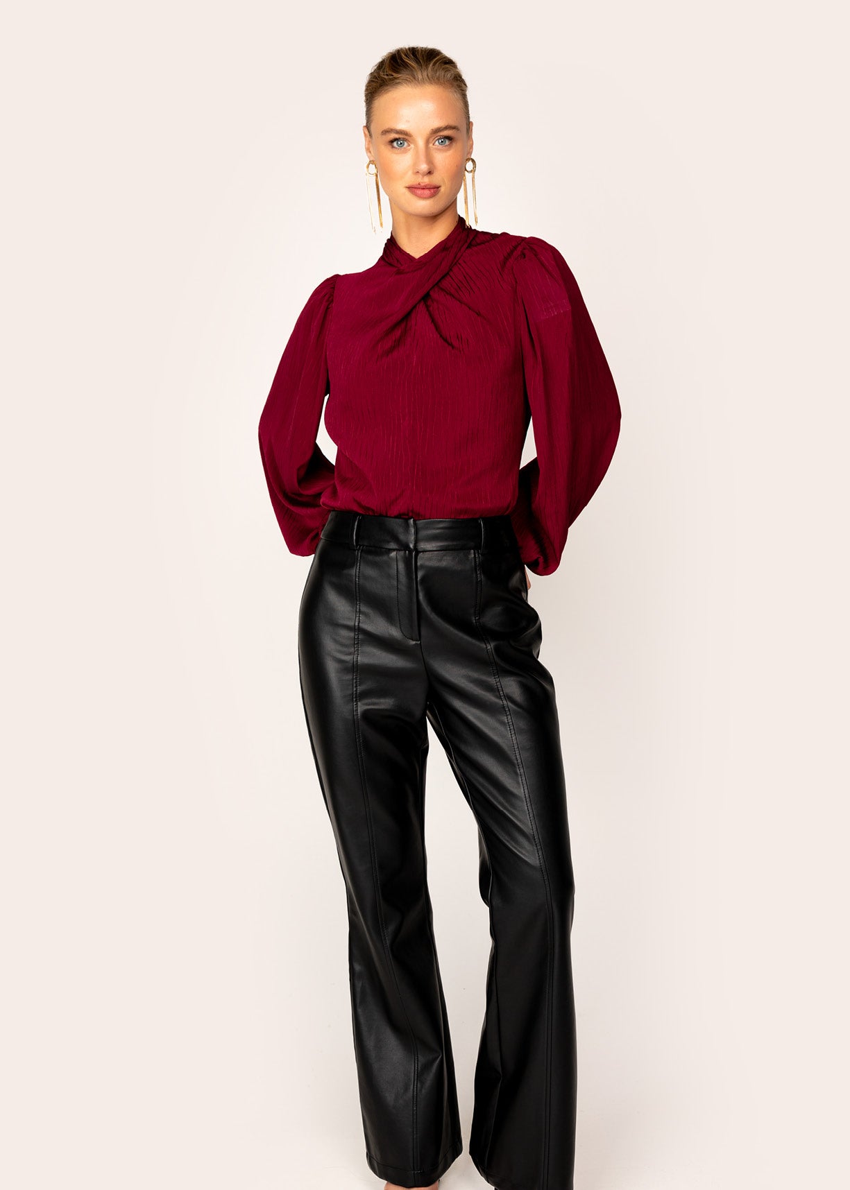 Mel Blouse Burgundy