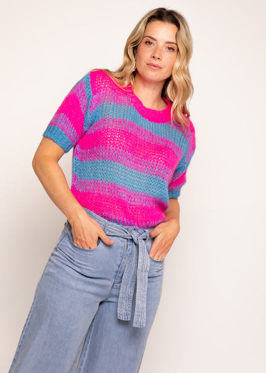 Kirsty Ss Top Pink-Blue