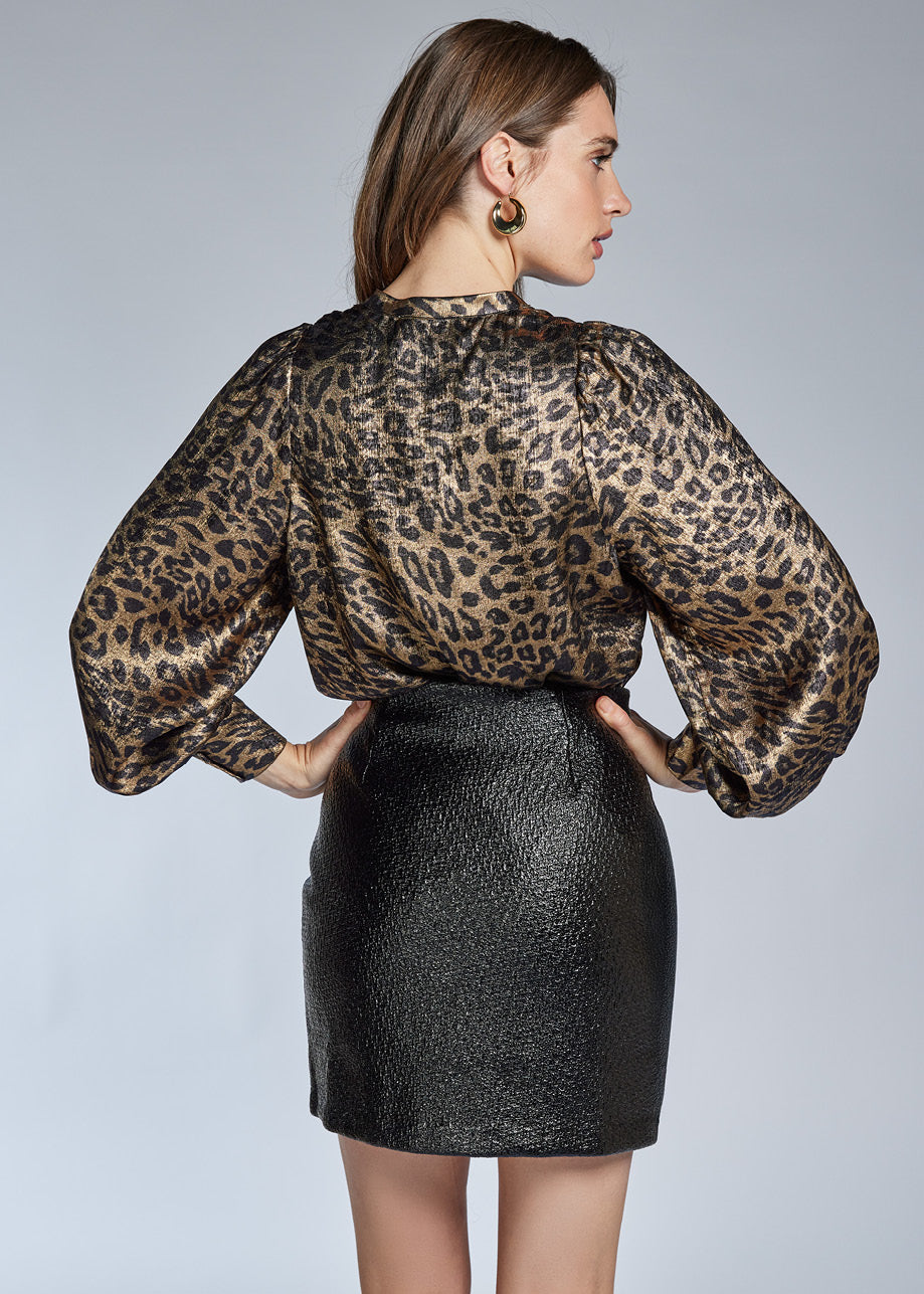 Borella Blouse Zwart Leopard