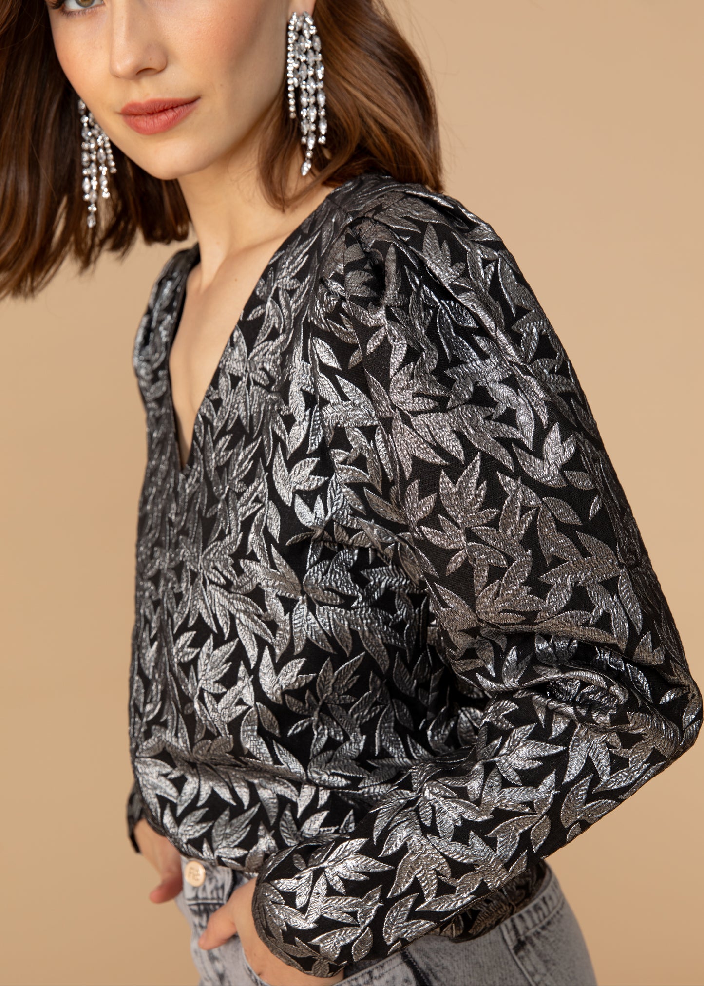 Talitha Blouse Black/Silver
