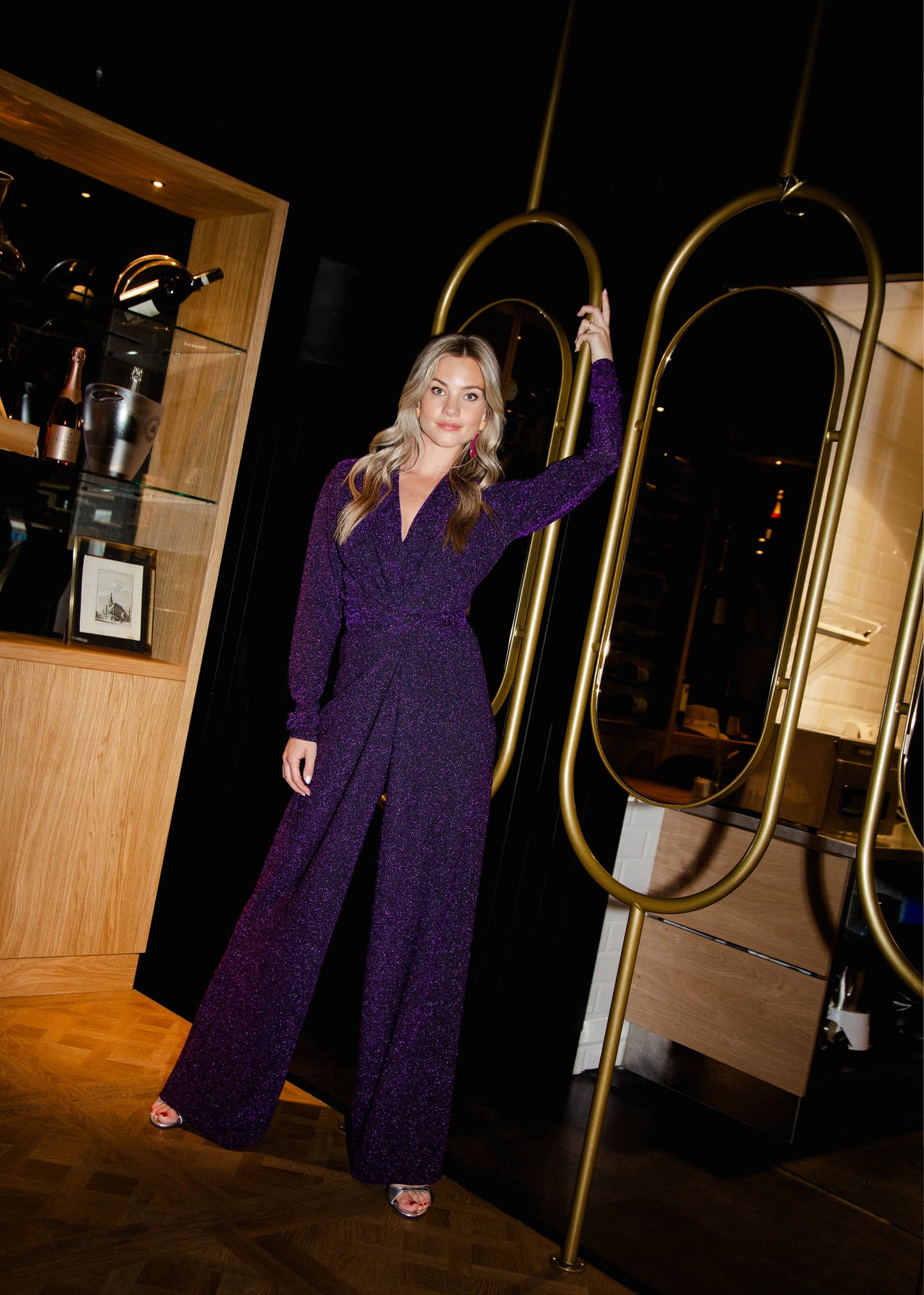 Vasili Jumpsuit Shiny Purple