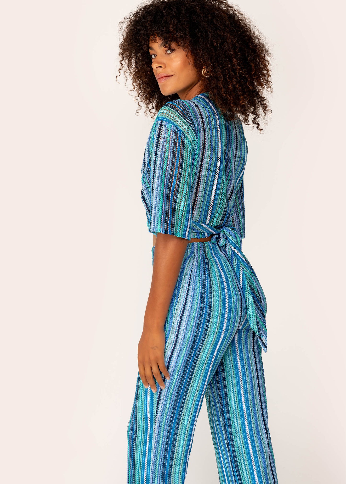 Poppy Trouser Multi Blue