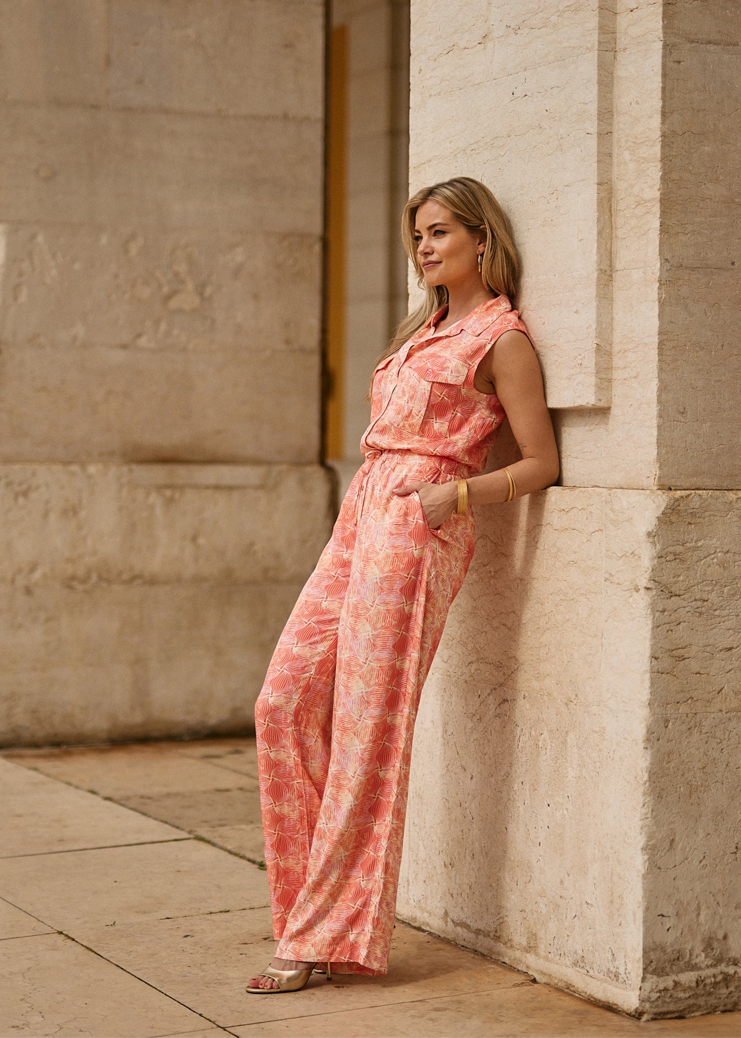 Yune Jumpsuit Coral flower