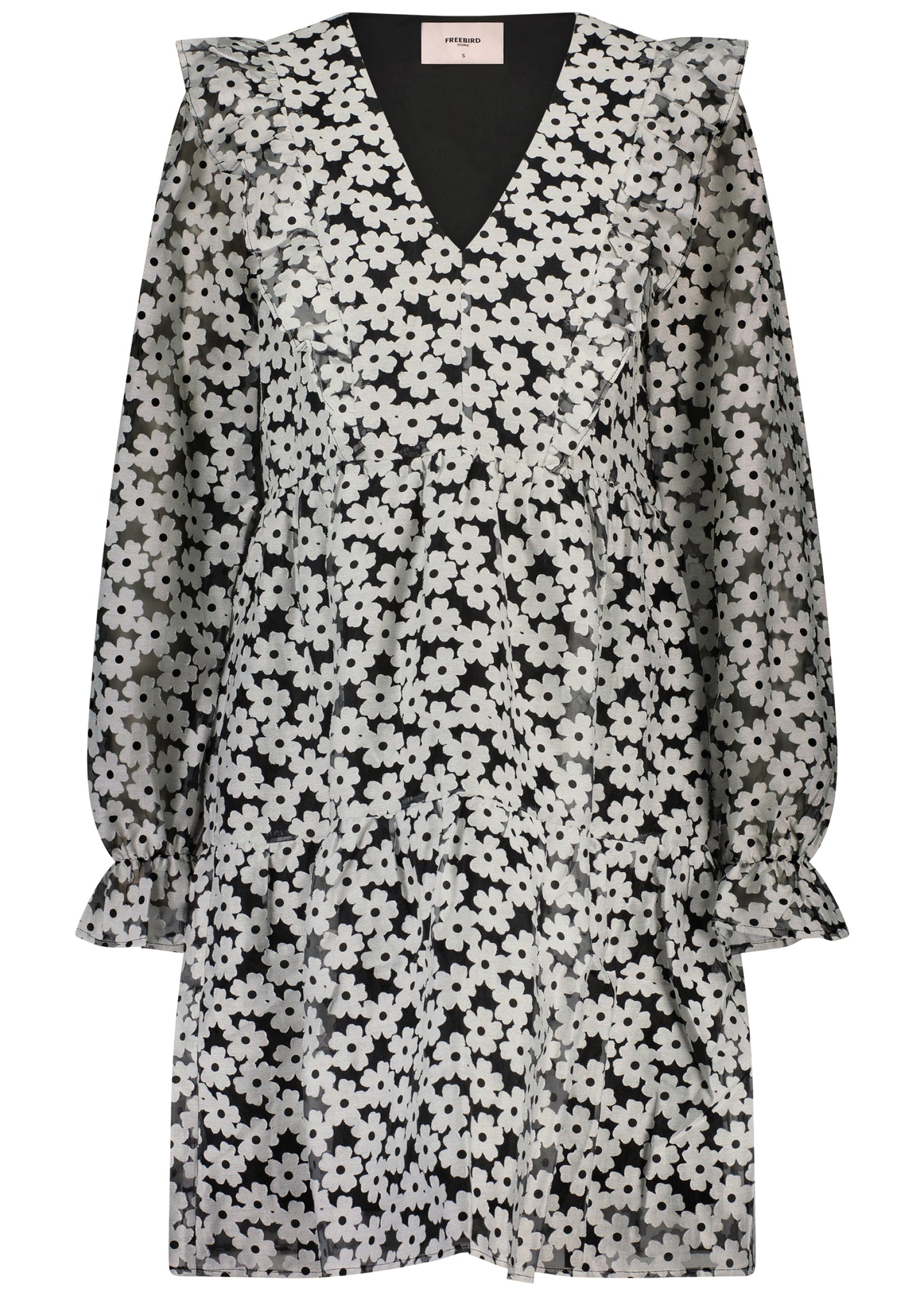 Daisy Dress Black-White