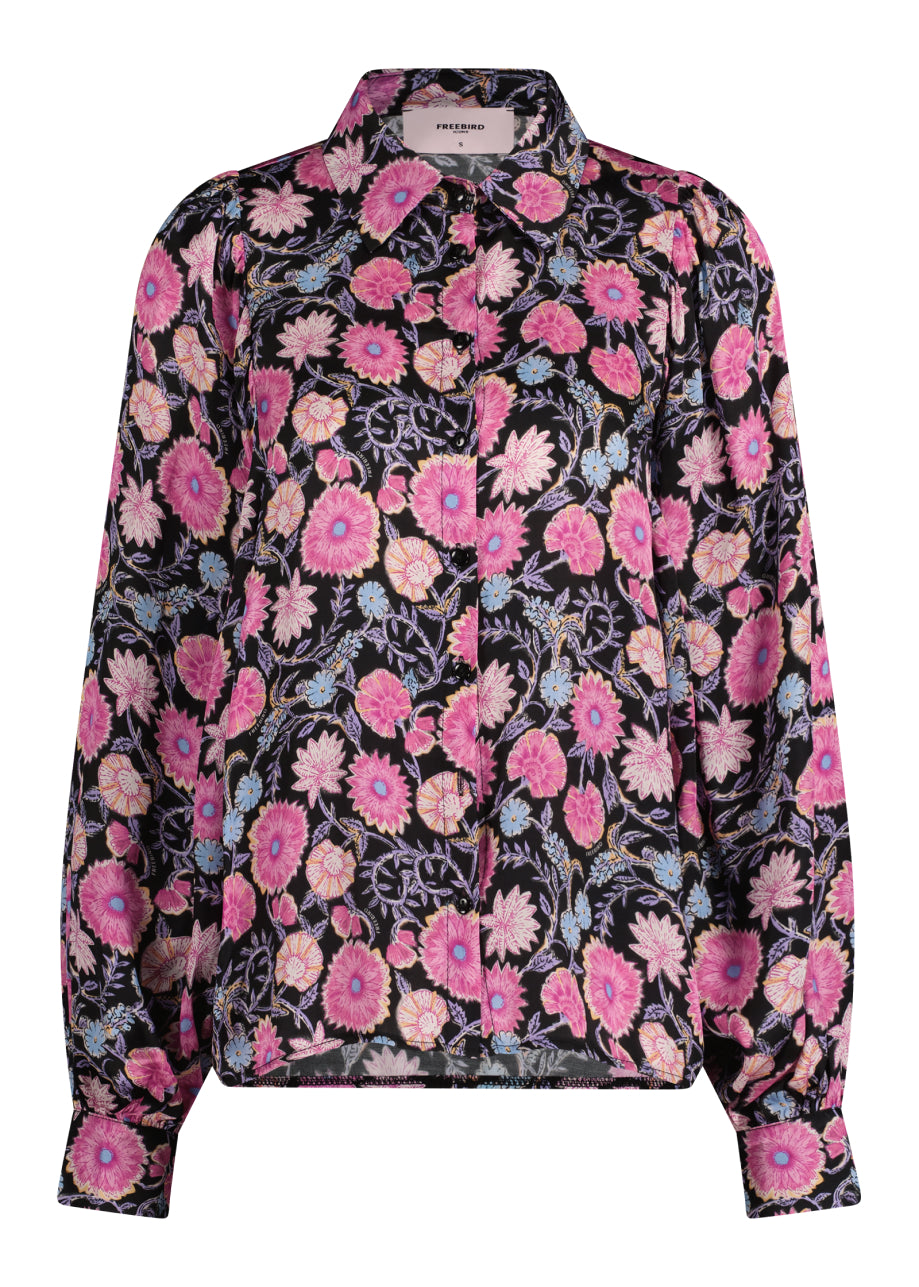 Kendall Blouse Berry Flower