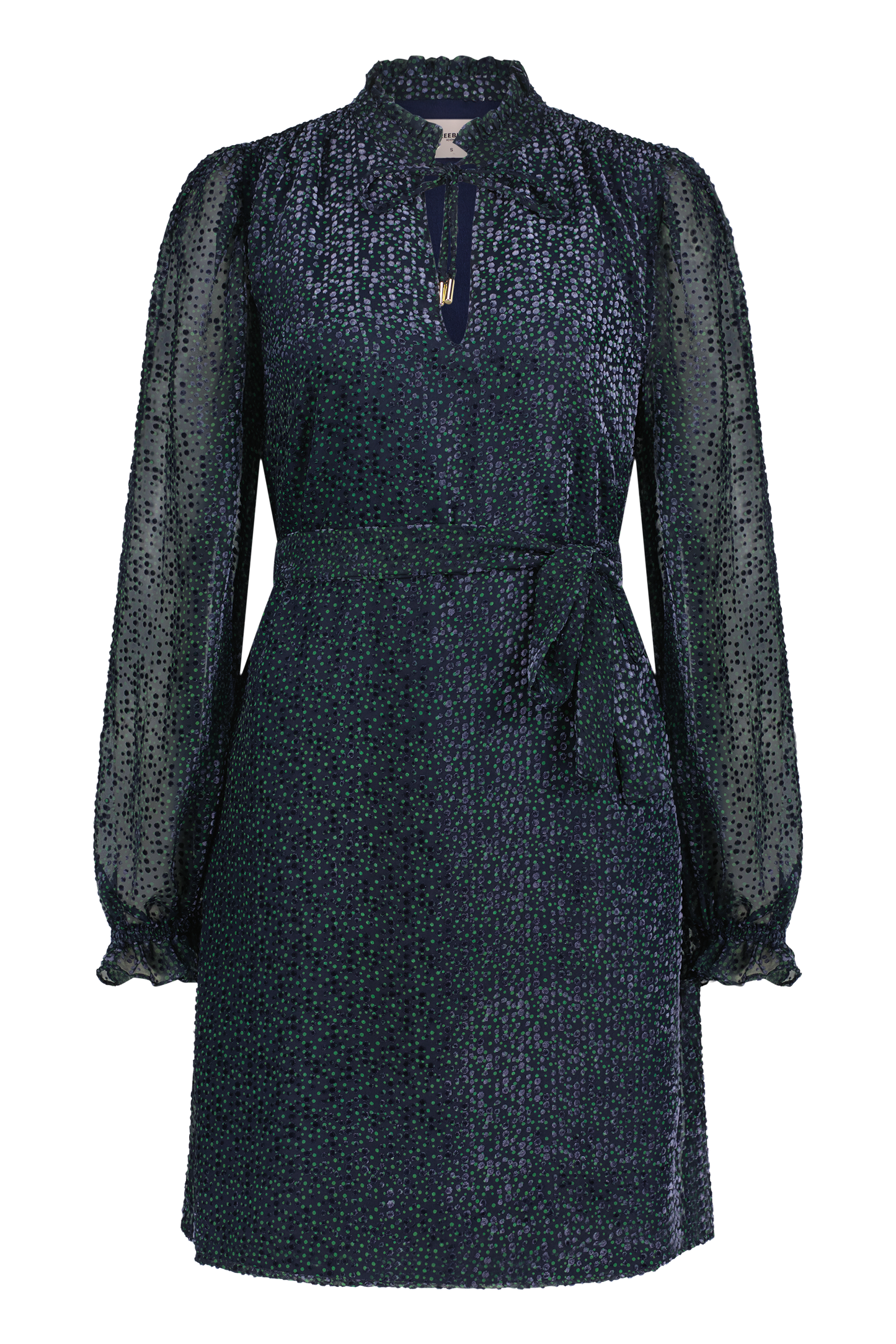 Adaline Dress Dark Blue Dot