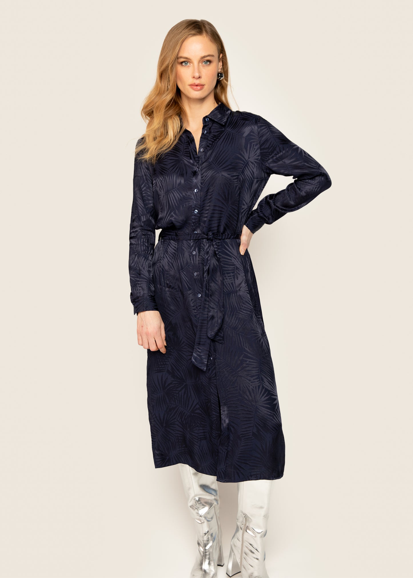 Amina Midi Dress Navy