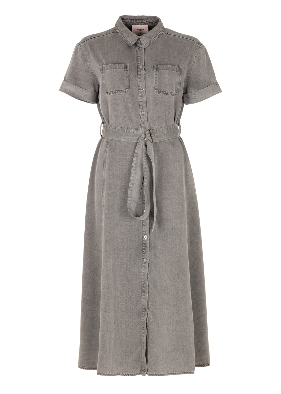 Denver Short Sleeve Dress - Grey