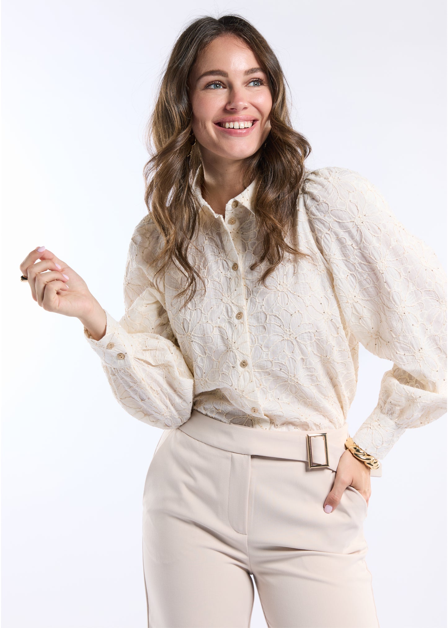 Lolani Pants Buckle Beige