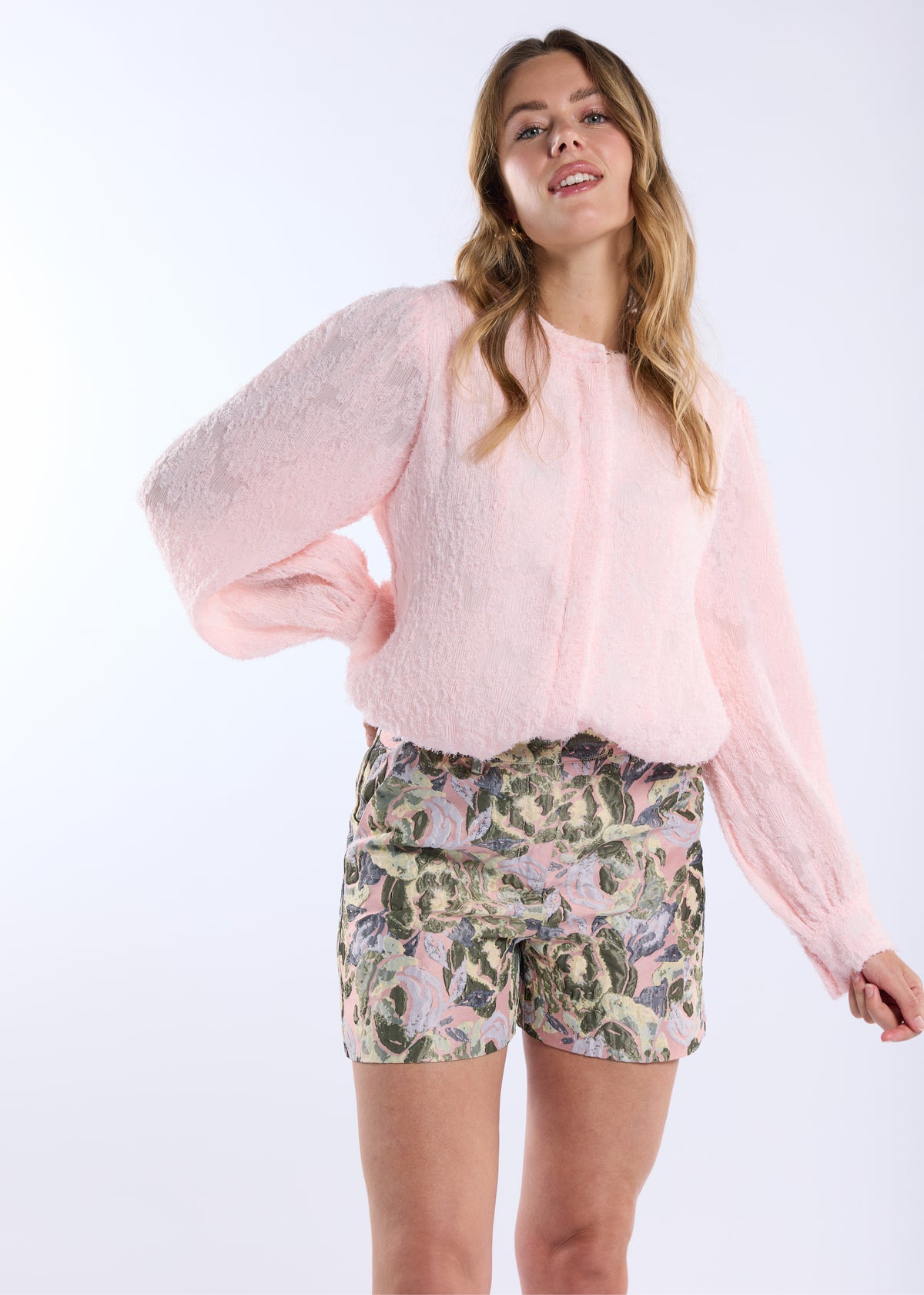Bomber Blouse - Soft Pink