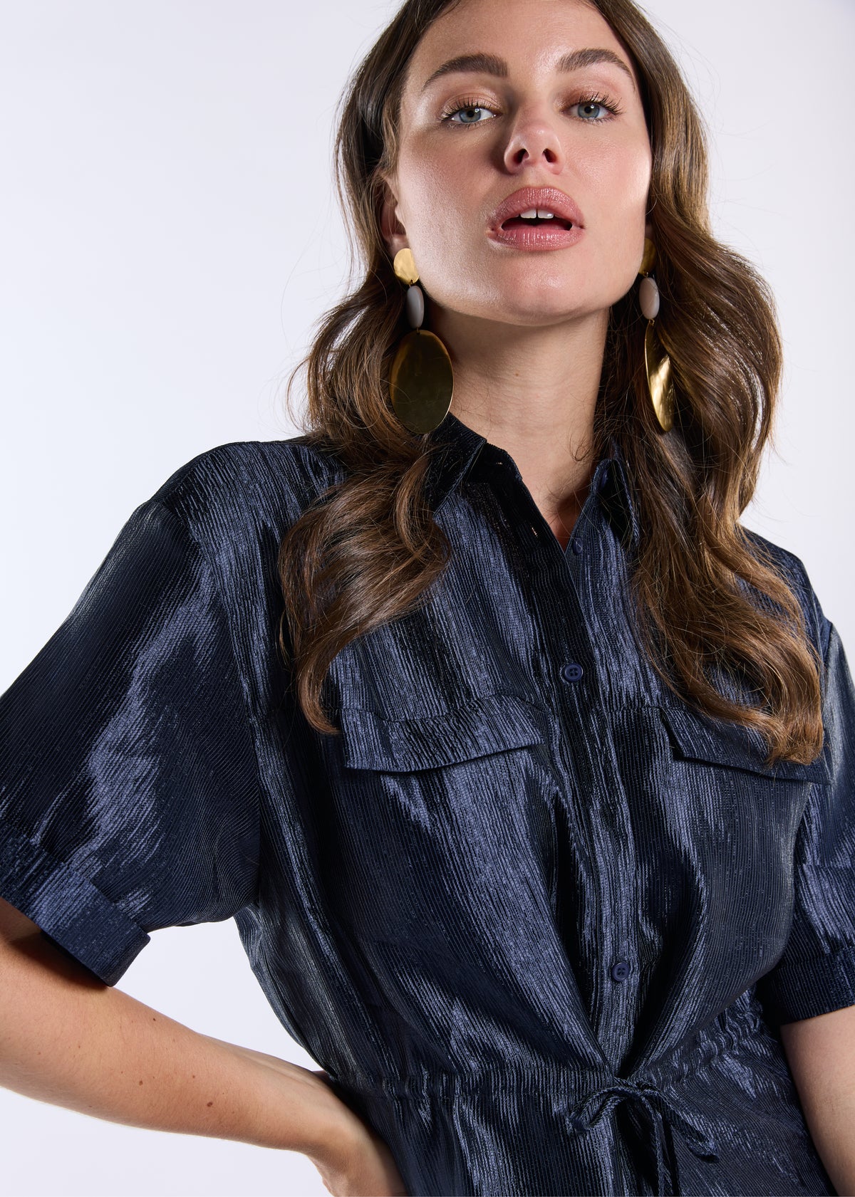 Breeze Blouse - Navy Blue
