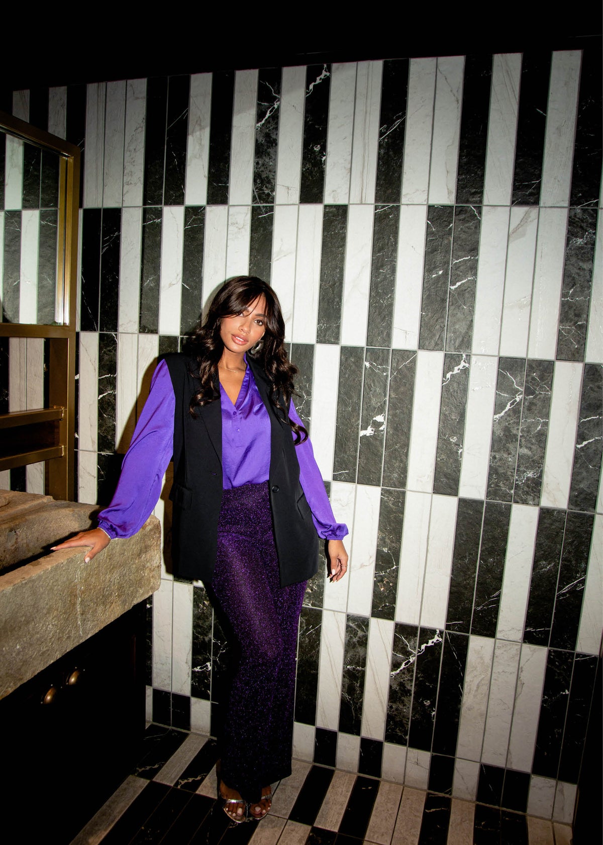 Baely Broek Shiny Purple