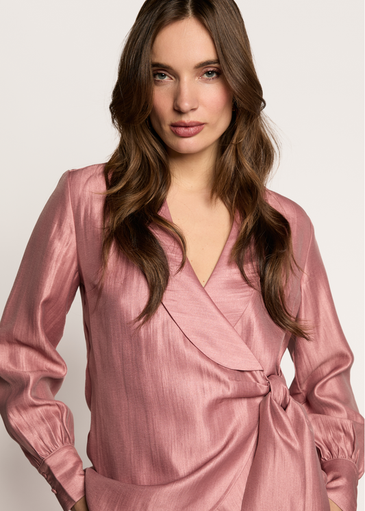 Balente Structured Blouse - Dusty Rose