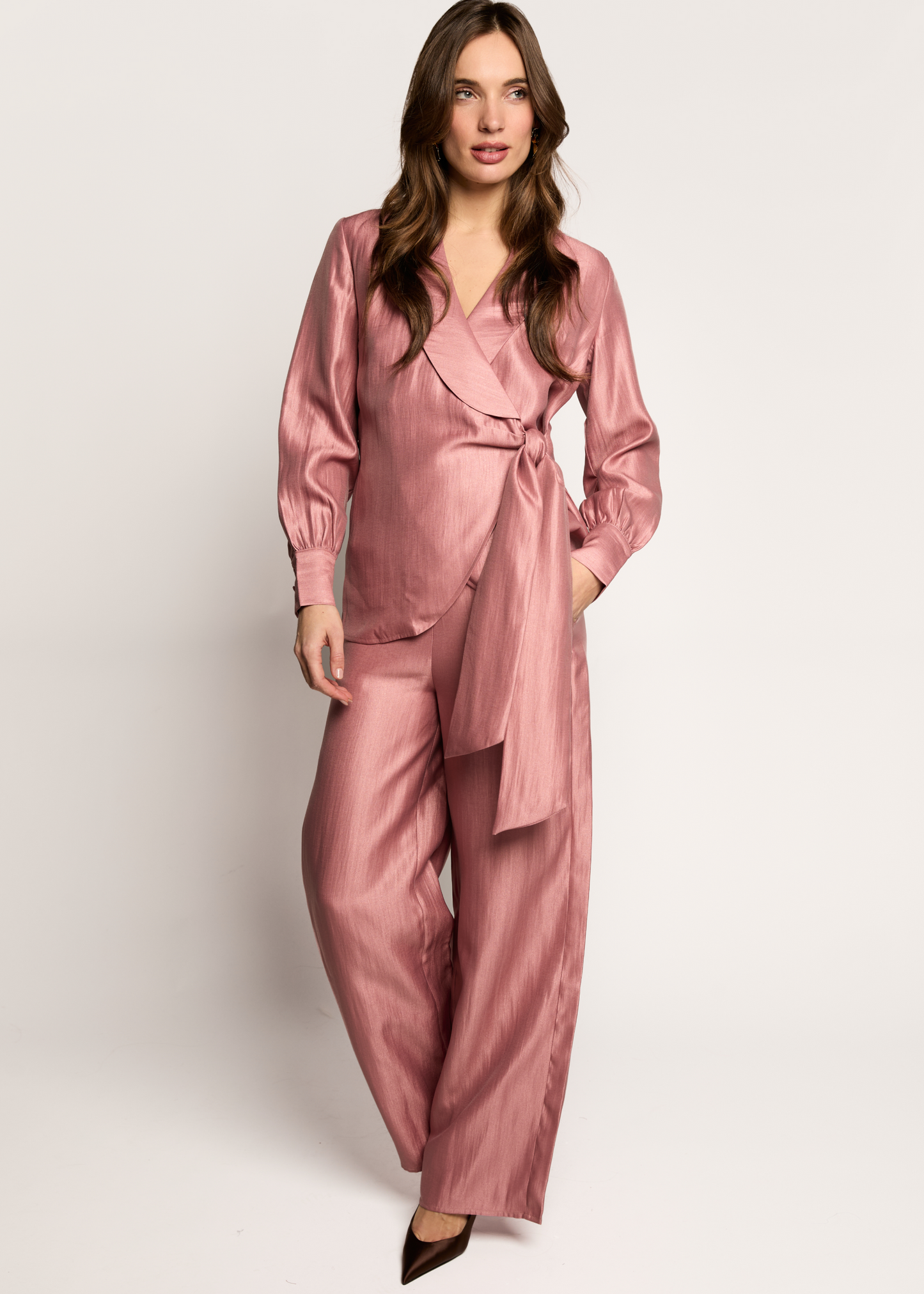 Balente Structured Blouse - Dusty Rose