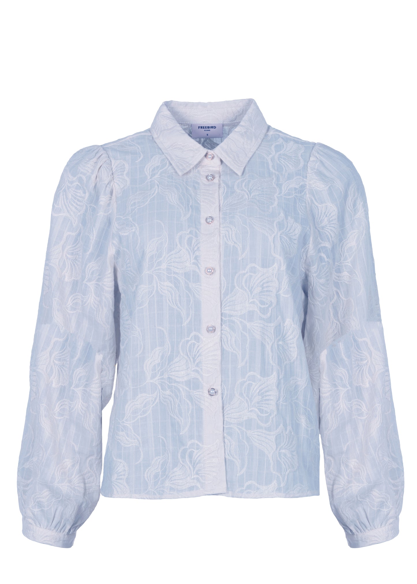 Baudine Ls Blouse Ice blue