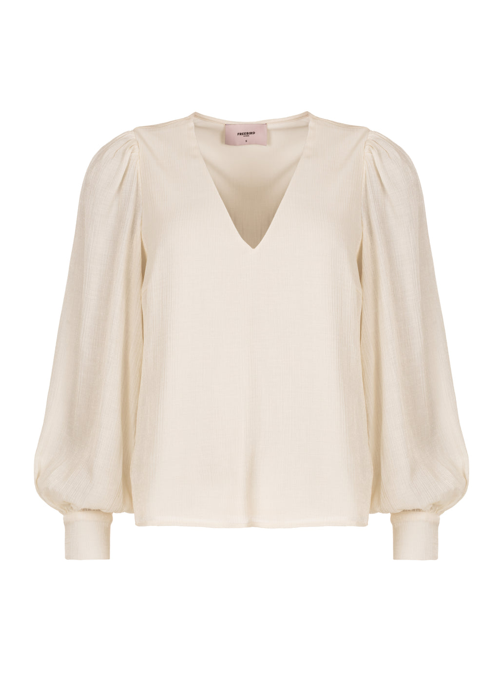 Beandra Flowy Blouse - Salty White