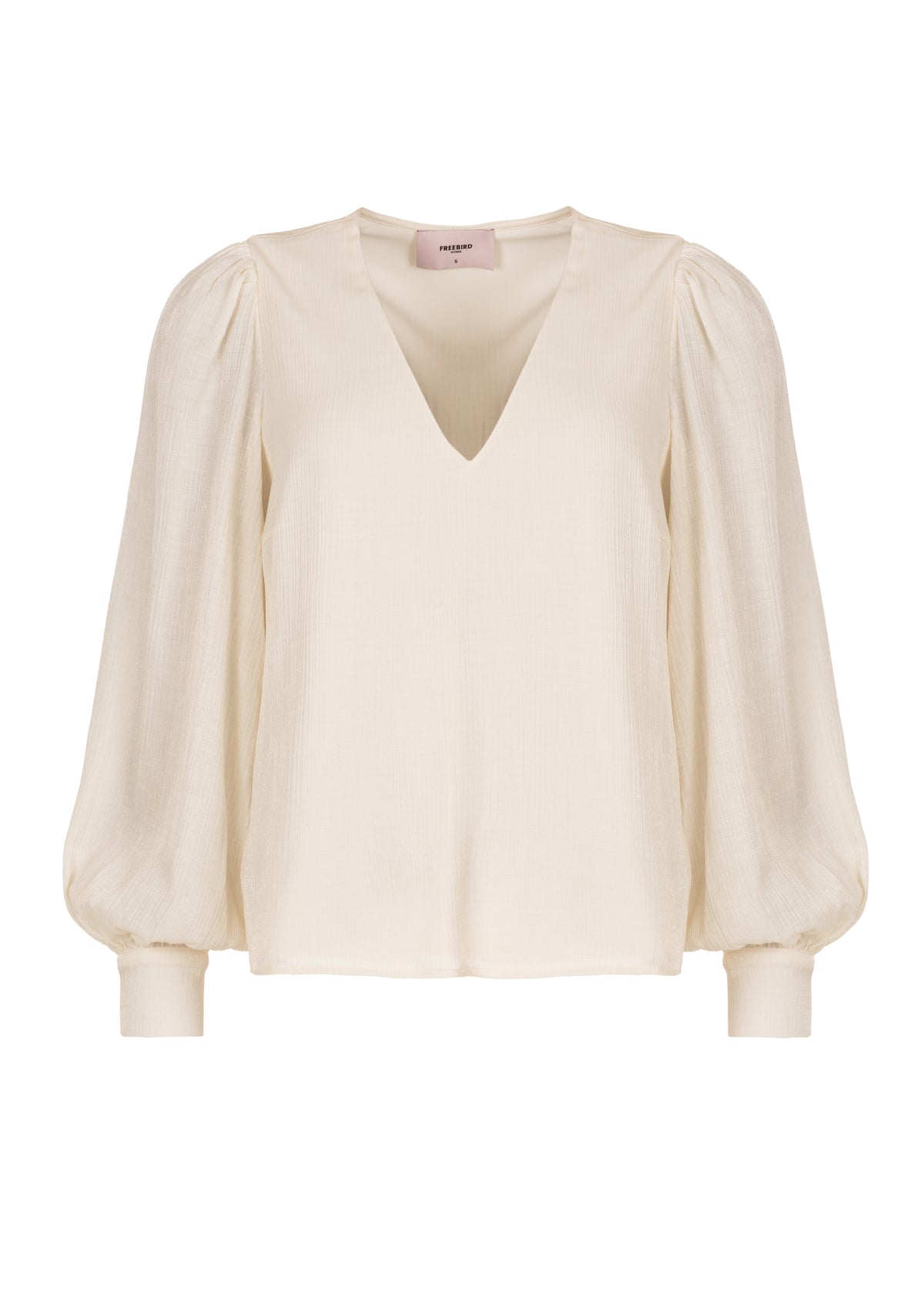 Beandra Flowy Blouse - Salty White
