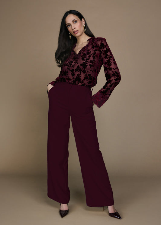 Belara Blouse - Dark Cherry