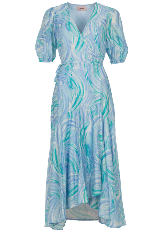 Belia SS Dress purple swirl