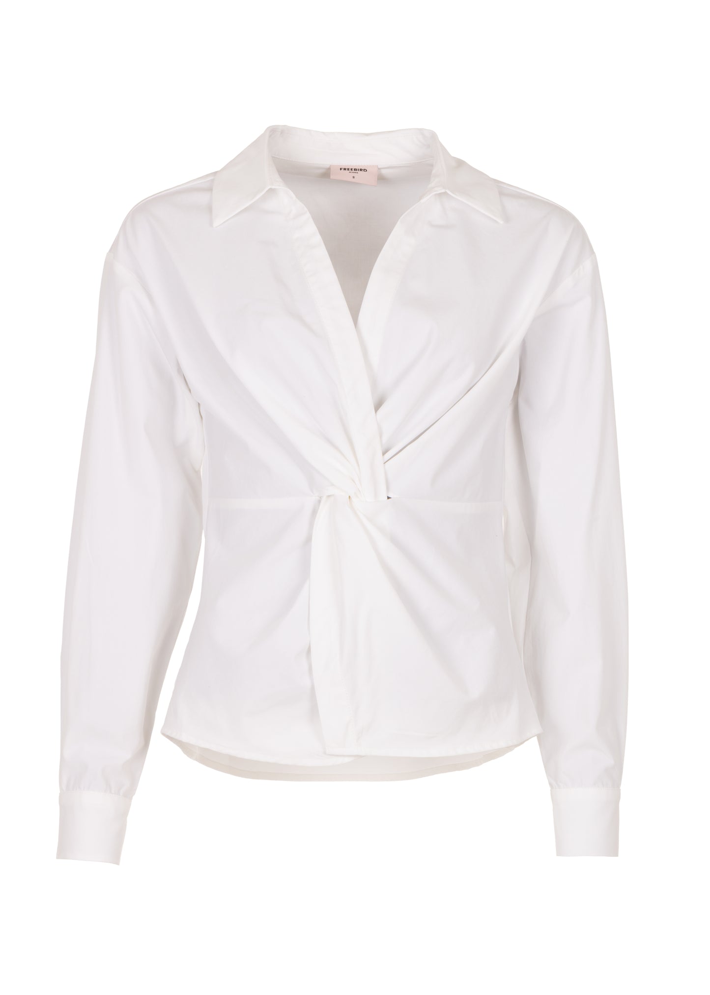 Belsa Poplin Wrap Blouse - Salty White