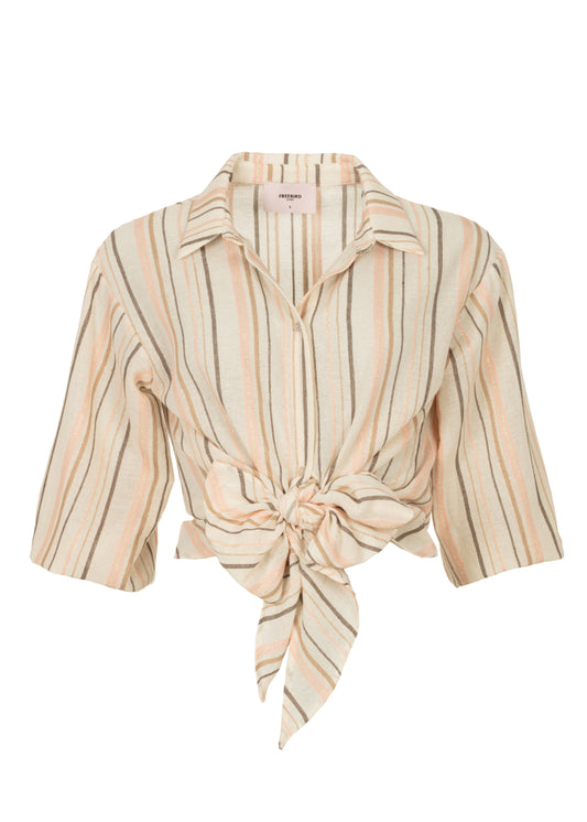 Bennie Ls Blouse Mist pink stripe