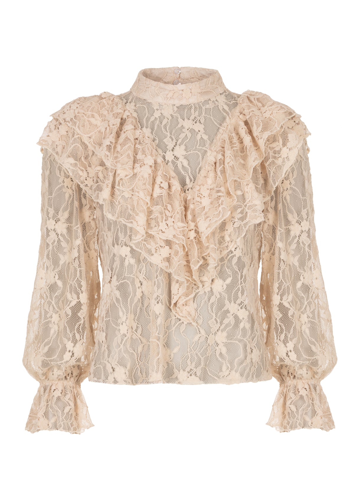 Bernadette Lace Blouse - Soft Vanilla