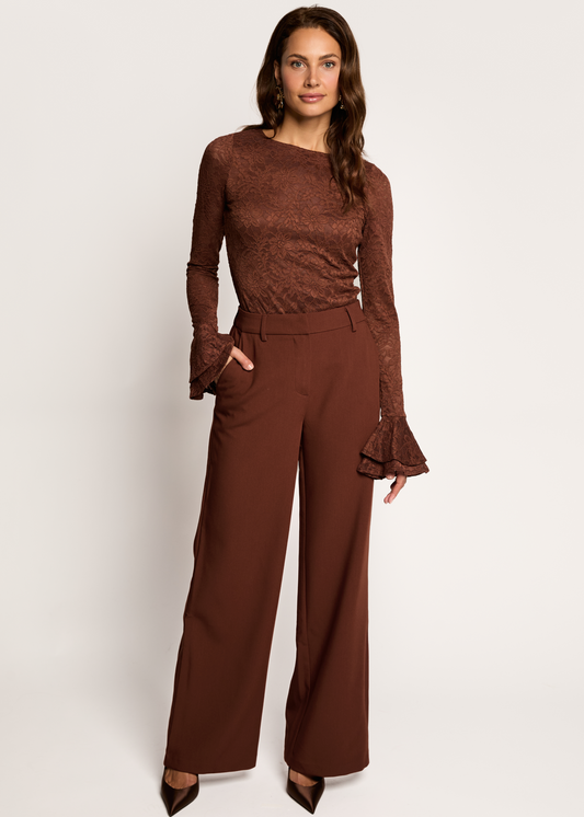 Lolani Wide Pants - Dark Chocolate